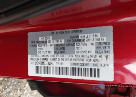 2018 Mazda Cx-5 Grand Touring from USA, damaged, VIN JM3KFBDM5J0368277